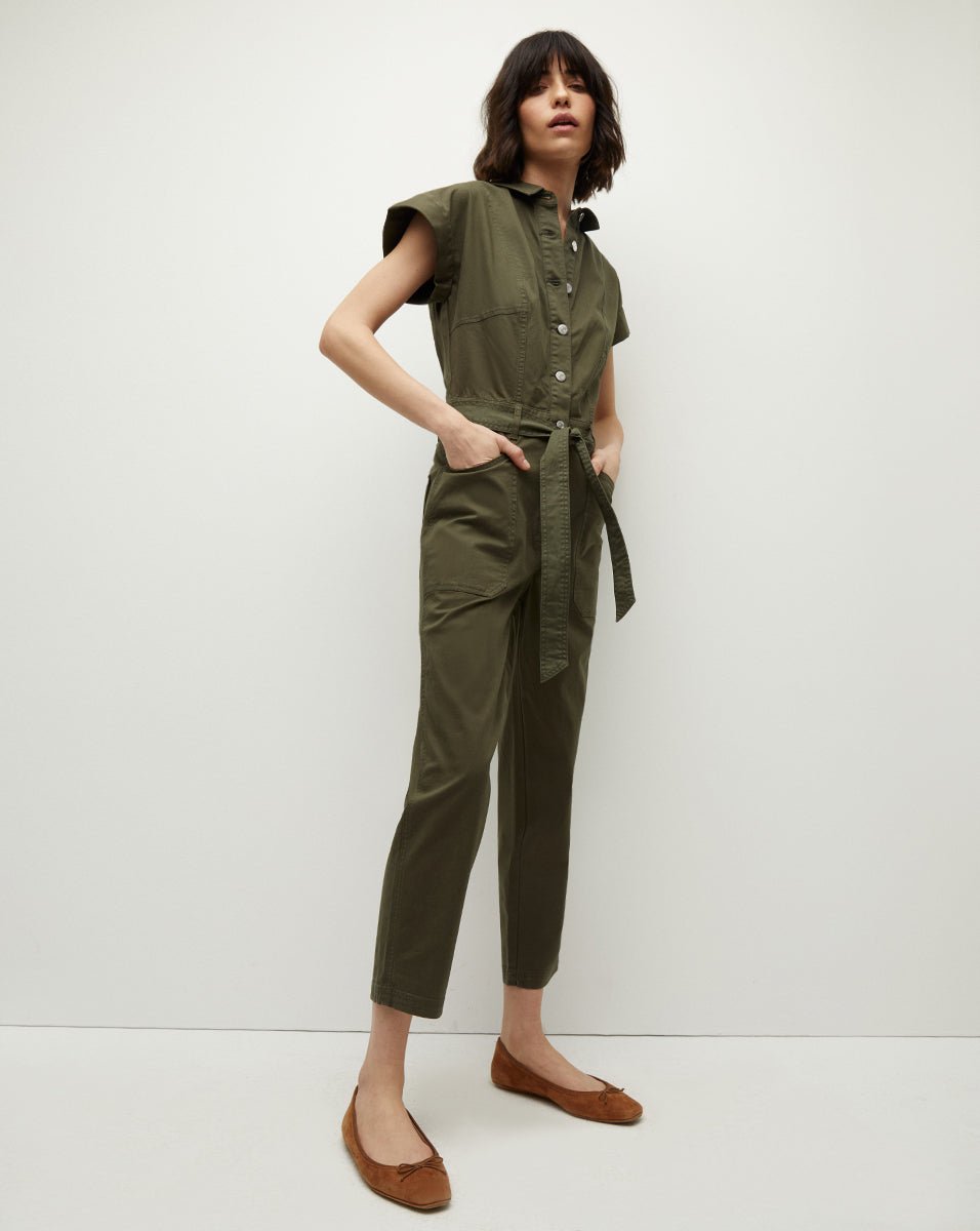 Veronica Beard Eakin Jumpsuit - Army Green