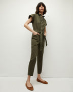 Veronica Beard Eakin Jumpsuit - Army Green