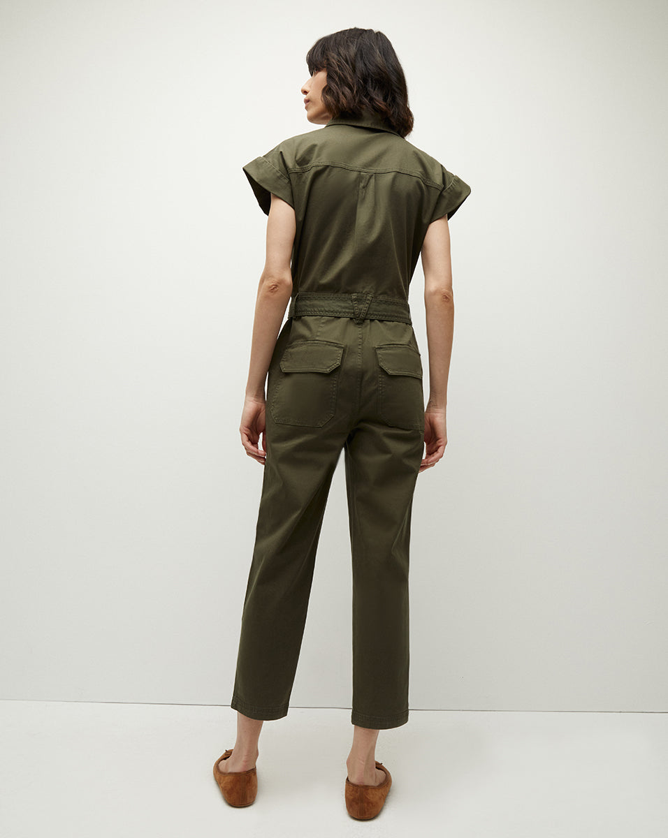 Veronica Beard Eakin Jumpsuit - Army Green