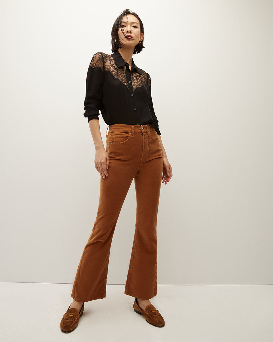 Carson Corduroy Kick-Flare Pants | Veronica Beard