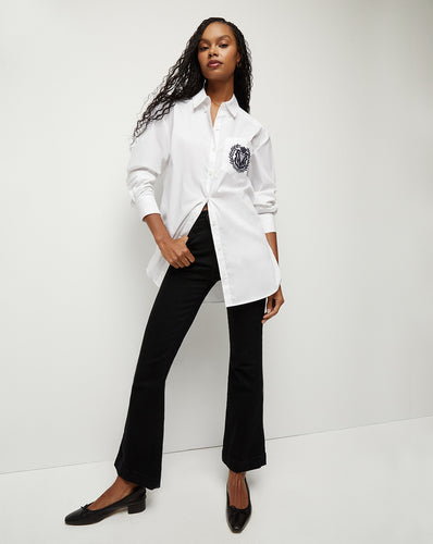 Veronica Beard Carson Kick-Flare Jean - Onyx