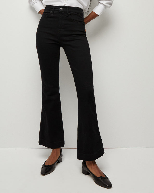 Waist-Match™ Julia Relaxed Flared Jeans - Black Rinse Black