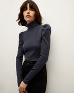 Veronica Beard Cedar Turtleneck - Navy