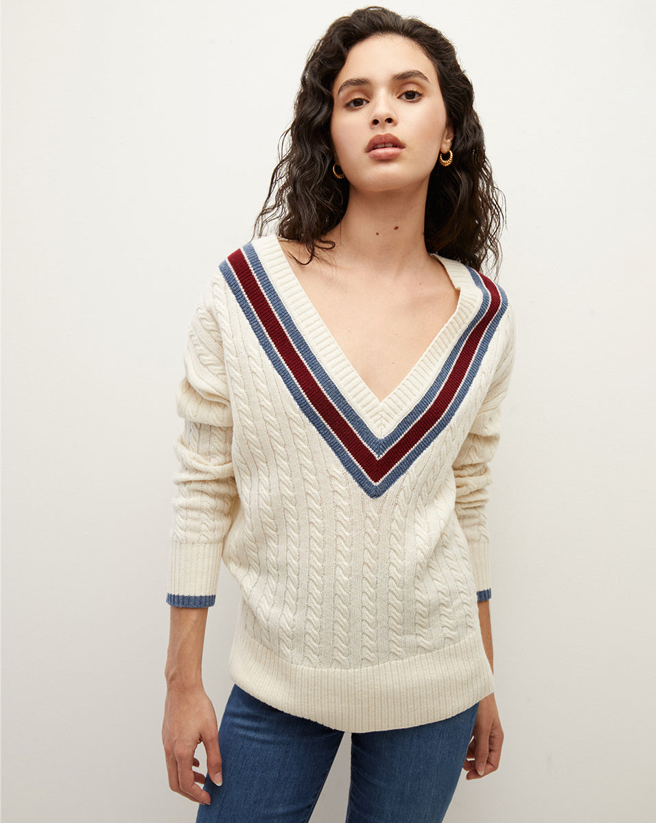 Sibley Cable-Knit Sweater | Veronica Beard