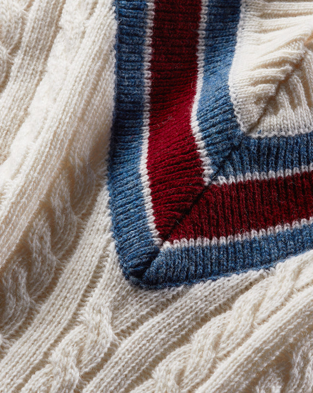 Sibley Cable-Knit Sweater - Ivory Multi - 4