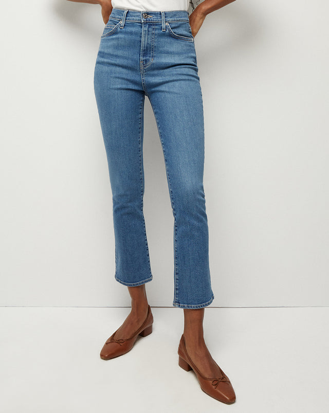 Carly High-Rise Cropped Kick-Flare Jean