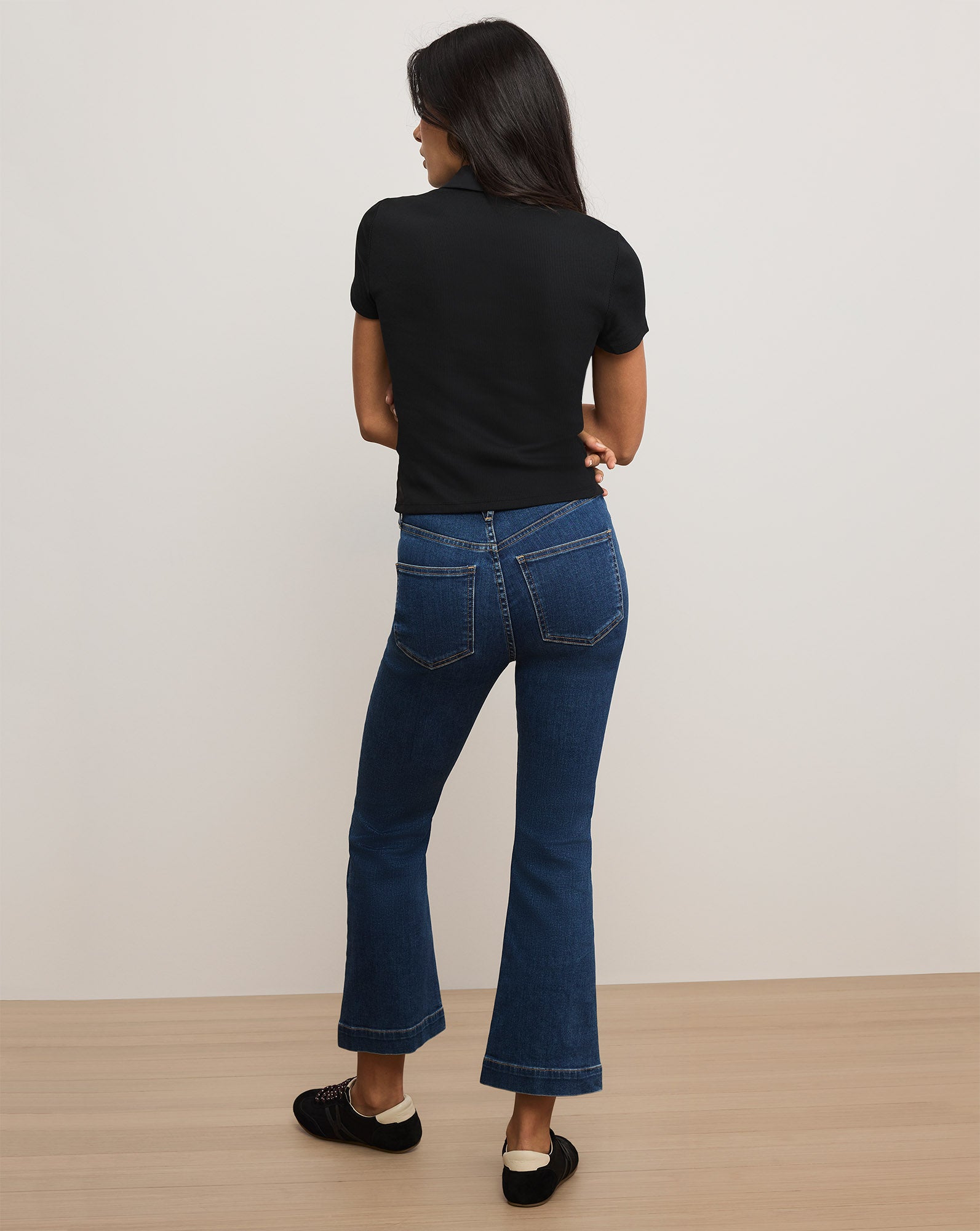 Veronica Beard Carson Kick-Flare Jean - Bright Blue