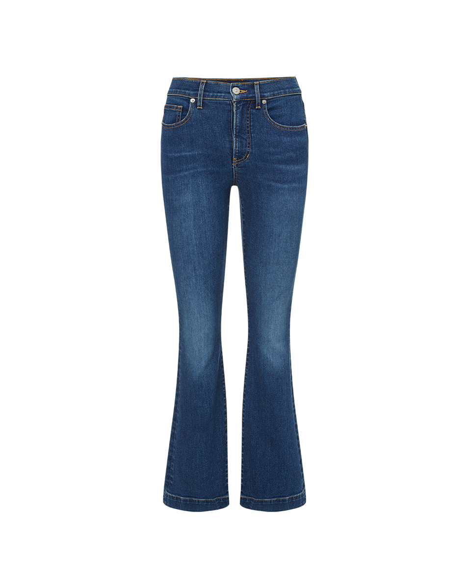 Veronica Beard Carson Kick-Flare Jean - Bright Blue