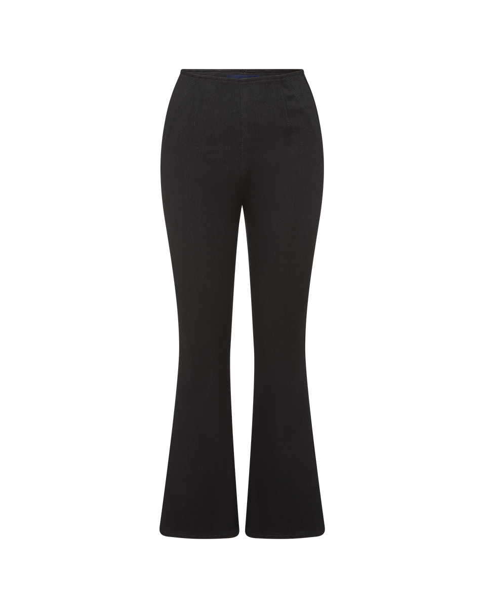 Veronica Beard Carson Off-Duty Kick-Flare Jean - Onyx