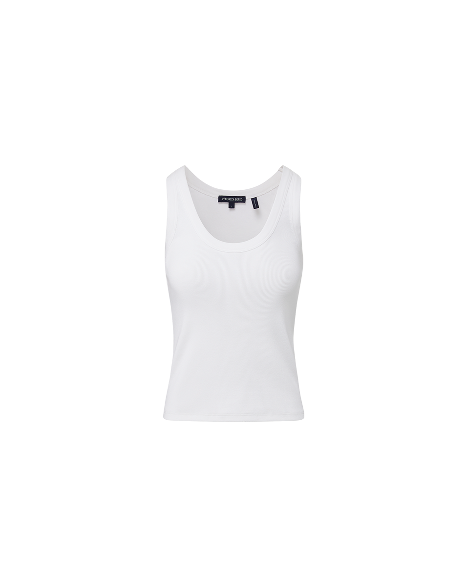 Veronica Beard Birke Scoopneck Tank Top - White