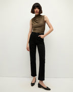Veronica Beard Ryleigh Slim Straight-Leg Jean - Onyx