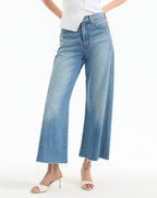 Veronica Beard Taylor Cropped Wide-Leg Jean - Enough Said