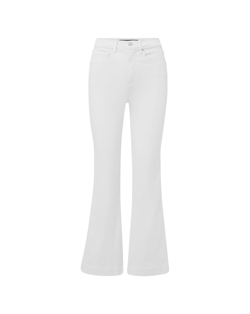 Crosbie Slim Wide-Leg Jean in White | Veronica Beard