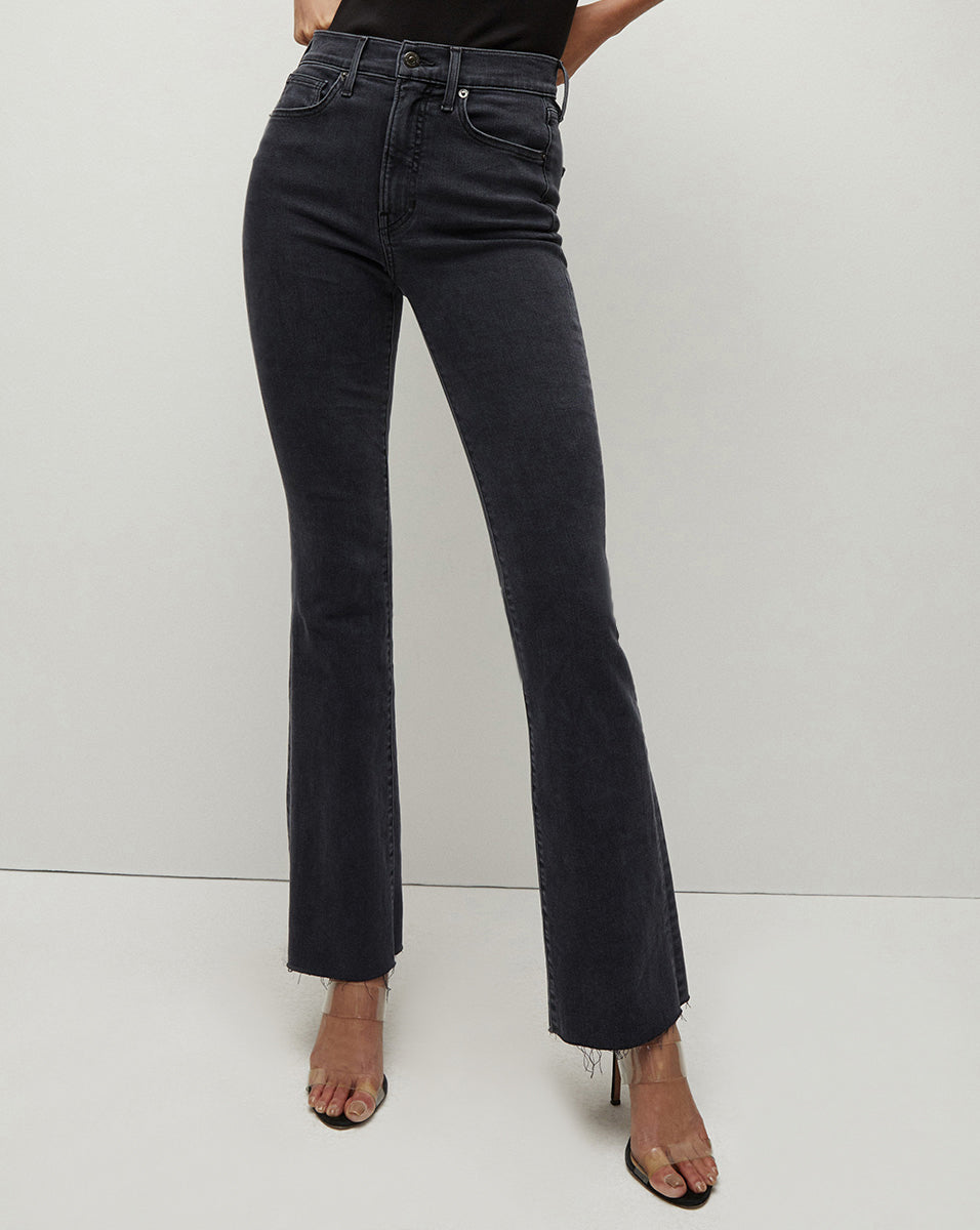 Cameron Bootcut Jean in Stoned Washed Onyx | Veronica Beard