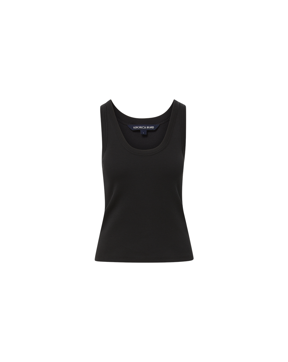 Veronica Beard Birke Scoopneck Tank Top - Black