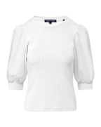 Veronica Beard Coralee Crewneck Top - White