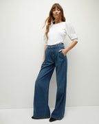 Veronica Beard Coralee Crewneck Top - White