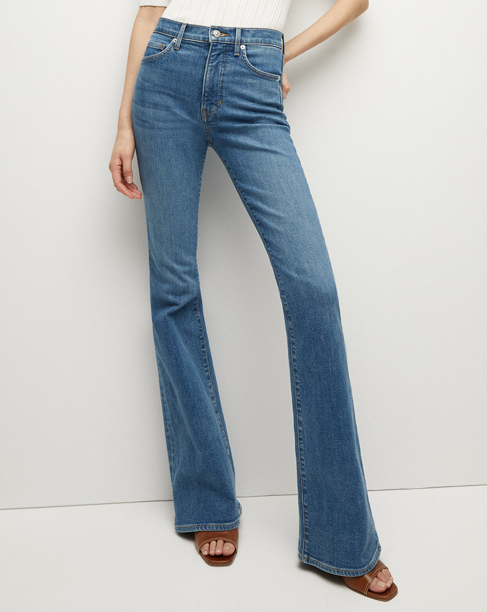 Veronica Beard Beverly high waisted skinny sale flare jeans