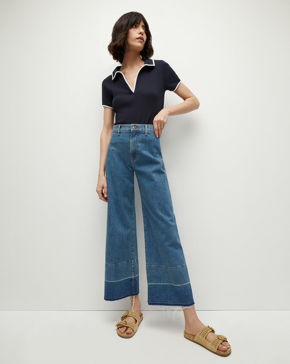 Grant Wide-Leg Crop Jean | Released Hem in Globetrotter Moon | Veronica ...