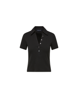 Veronica Beard Kearney Button-Down T-Shirt - Black