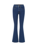 Veronica Beard Beverly Loafer Length Skinny-Flare Jean - Bright Blue