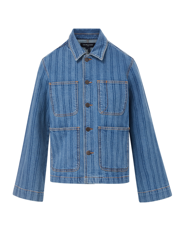 Dahl Striped Denim Chore Jacket