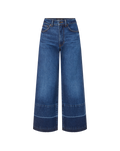 Veronica Beard Taylor Released Hem Cropped Wide-Leg Jean - Bright Blue