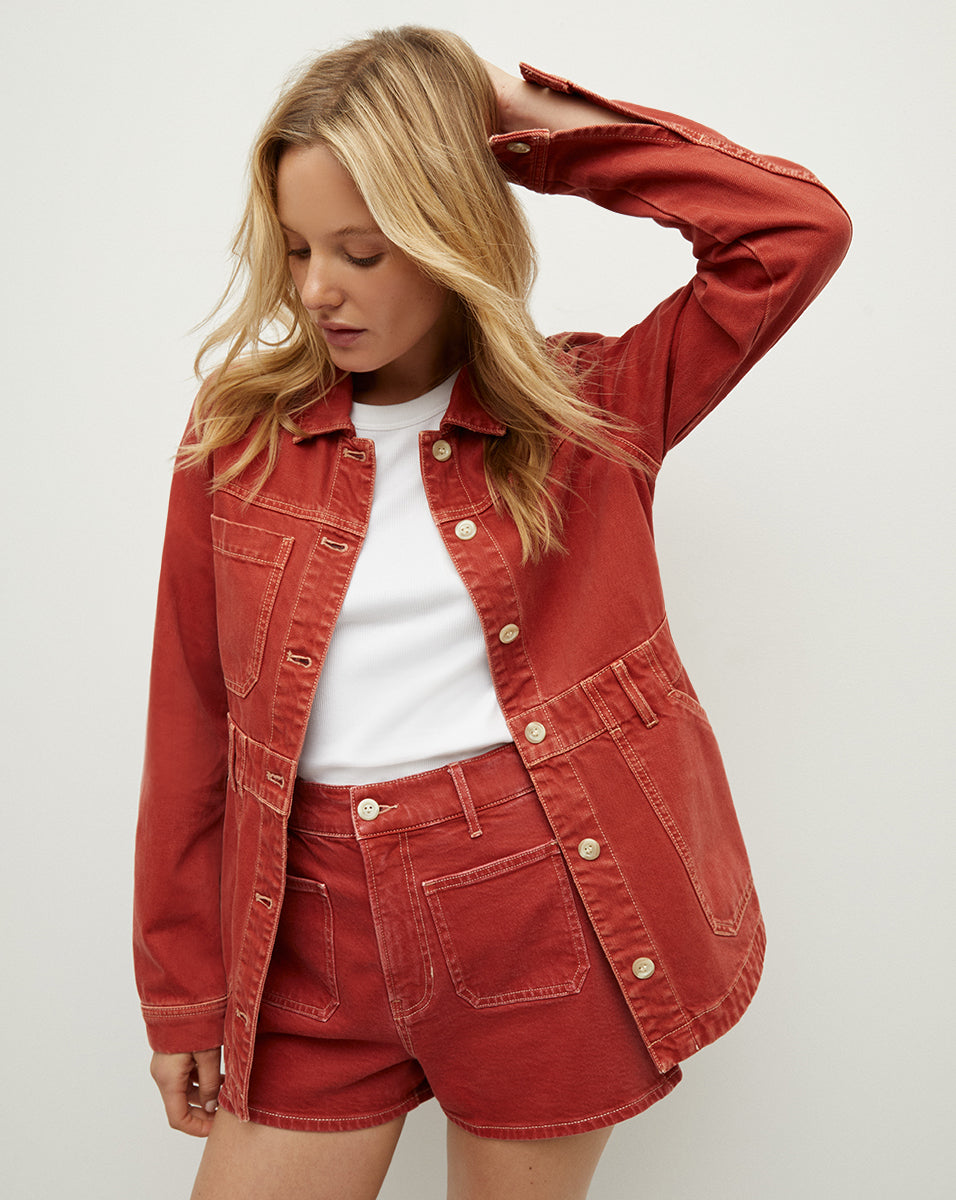 Anzu Jacket in Brick Red | Veronica Beard