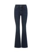 Veronica Beard Cameron Raw Hem Bootcut Jean - Dark Ink
