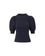 Veronica Beard Coralee Crewneck Top - Navy