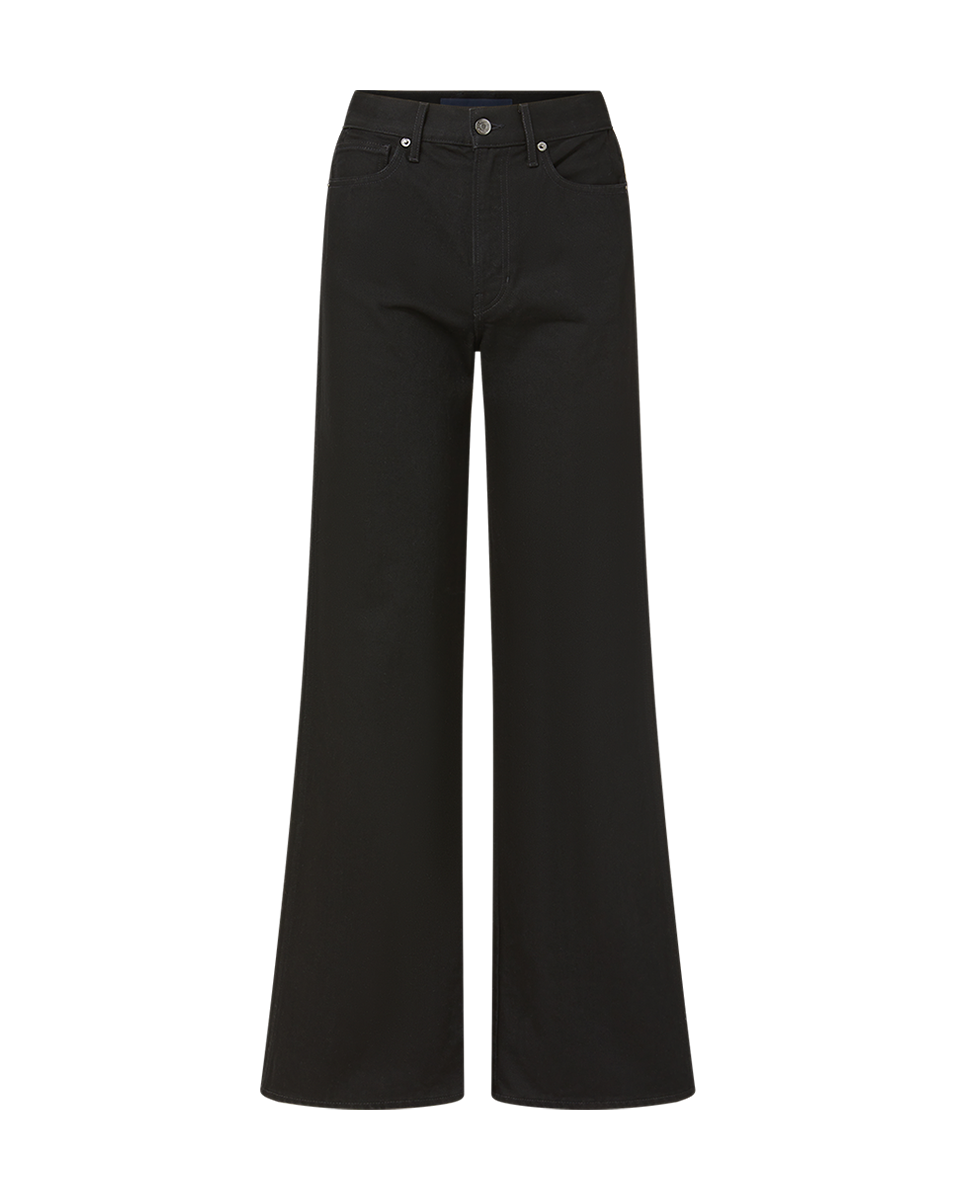 Veronica Beard Taylor Wide-Leg Jean - Onyx