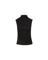 Veronica Beard Mylie Mock-Neck Tank Top - Black