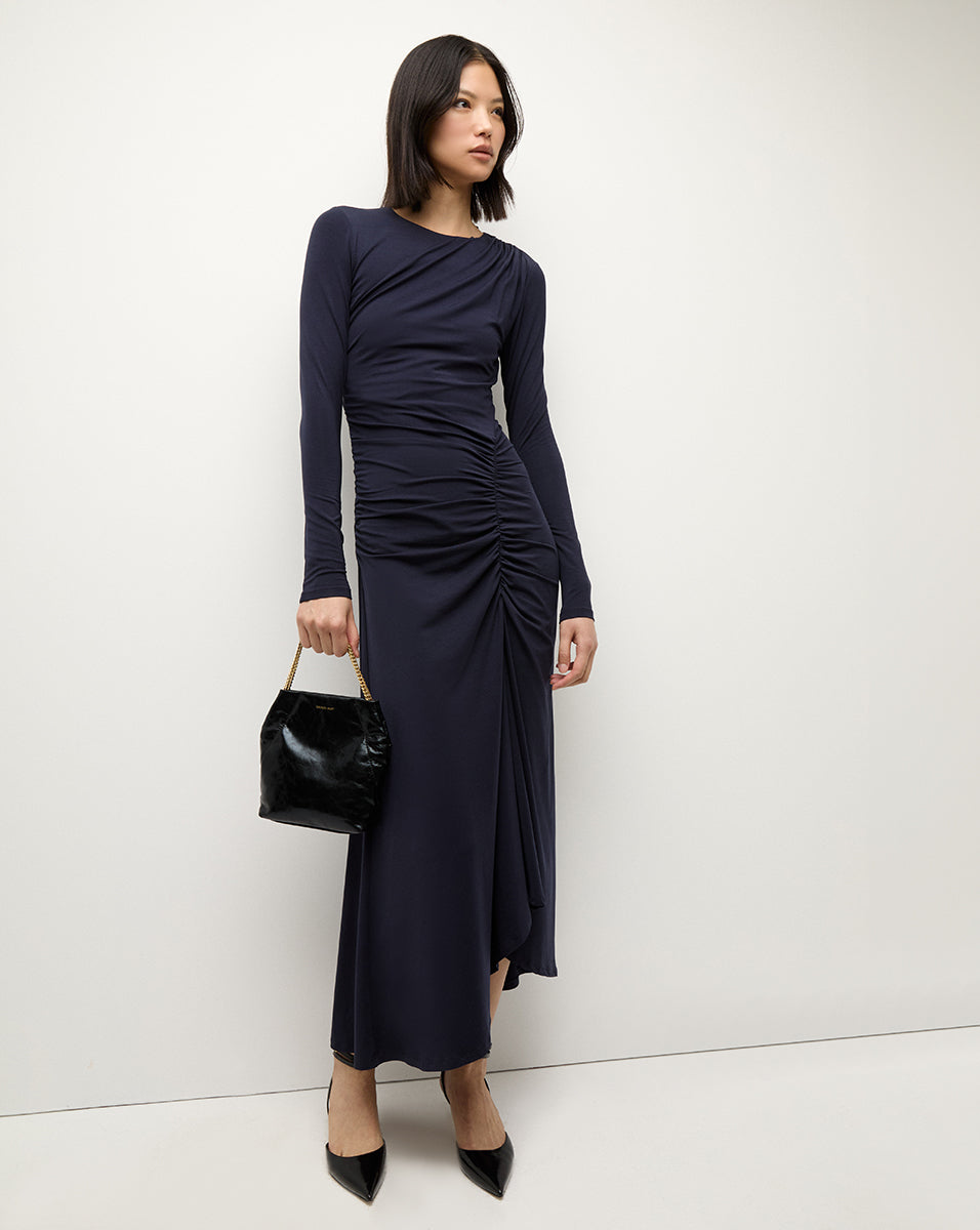 Theodora Dress in Navy | Veronica Beard