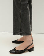 Veronica Beard Cecile Rhinestone Mesh Cap-Toe Slingback - Black Rhinestone