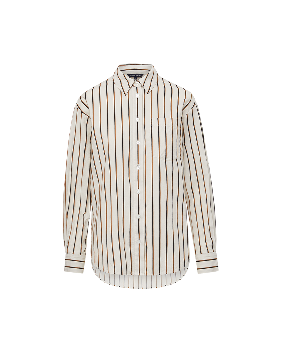 Veronica outlets Beard cotton striped button down