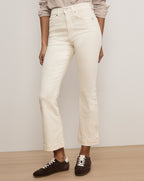 Veronica Beard Carson Kick-Flare Jean - Ecru