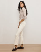 Veronica Beard Carson Kick-Flare Jean - Ecru