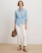Veronica Beard Carson Kick-Flare Jean - White