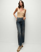Veronica Beard Birke Scoopneck Tank Top - Khaki