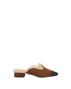 Veronica Beard Cecile Shearling Mule - Cedar