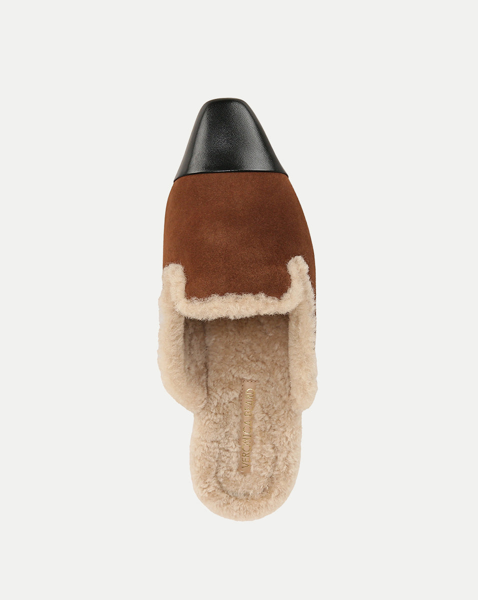 Veronica Beard Cecile Shearling Mule - Cedar