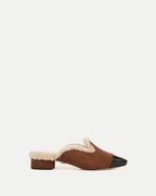 Veronica Beard Cecile Shearling Mule - Cedar