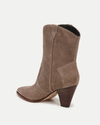 Veronica Beard Cody Suede Western Bootie - Taupe