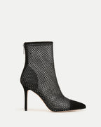 Veronica Beard Lisa Rhinestone Mesh Bootie - Black