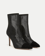 Veronica Beard Lisa Rhinestone Mesh Bootie - Black