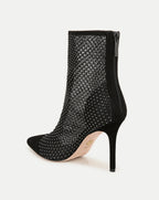 Veronica Beard Lisa Rhinestone Mesh Bootie - Black