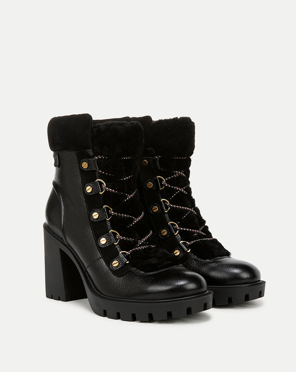 Veronica Beard Reece Lug Bootie - Black