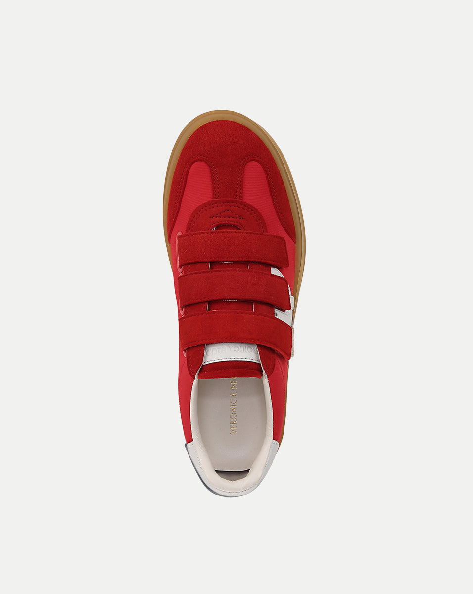 Reagan Velcro Sneaker in Red | Veronica Beard