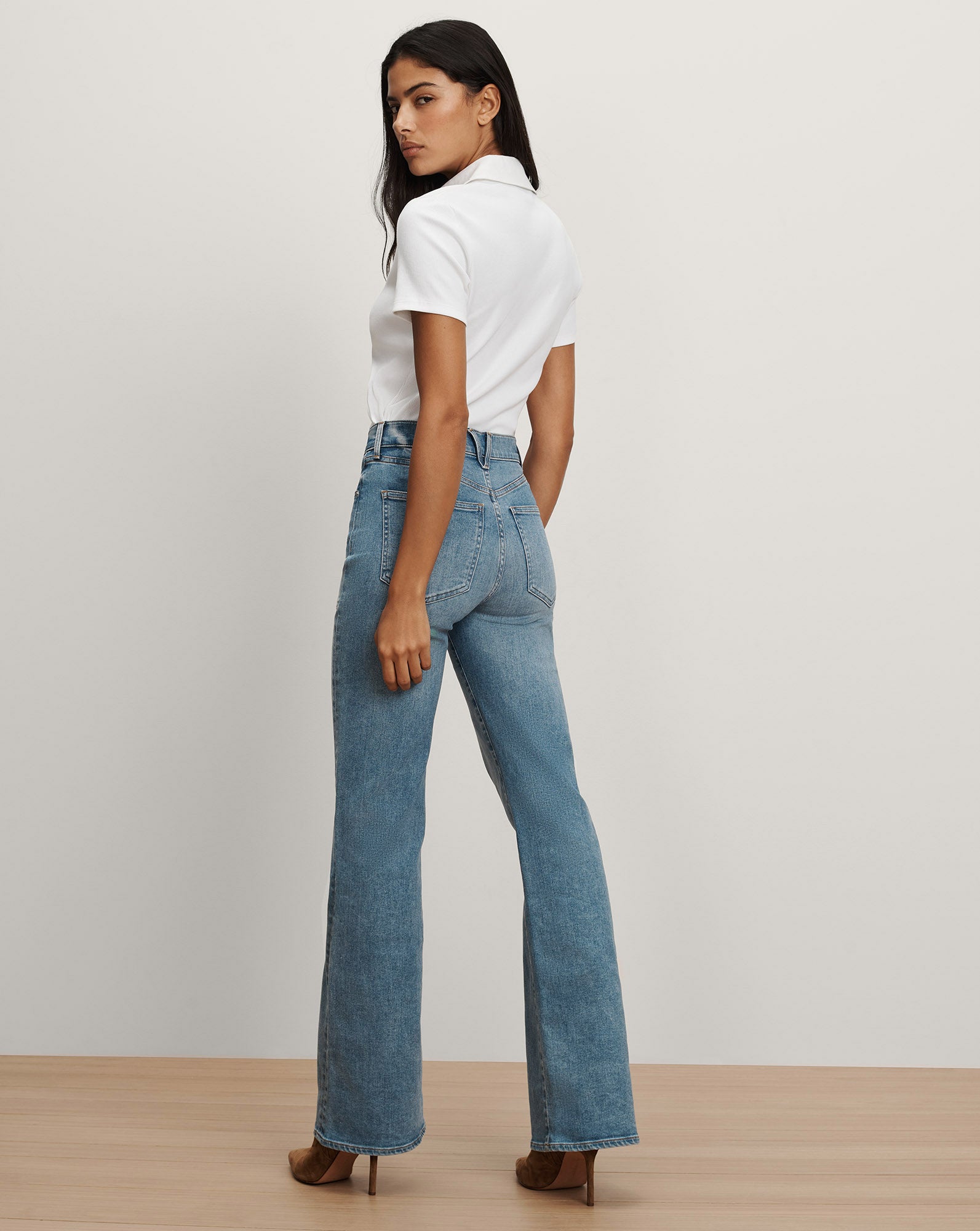 Kearney Button-Down Tee in White | Veronica Beard