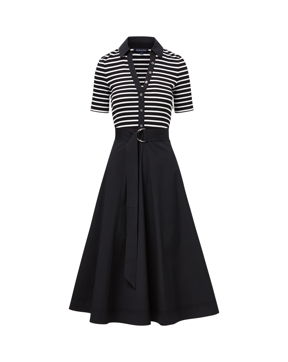 princess polly baby blue dress Delise Mixed Media Dress in Black & White
